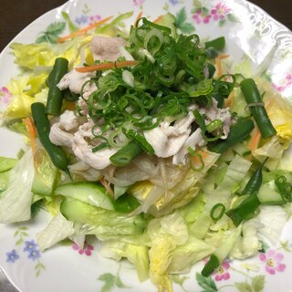 夏はサッパリ！野菜たっぷり冷しゃぶサラダ